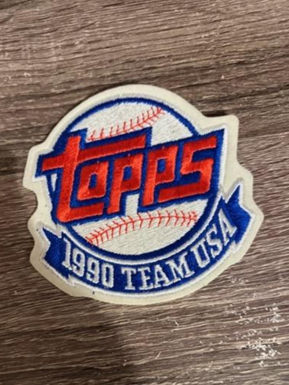 Vintage 1990 Topps Team USA embroidered baseball patch